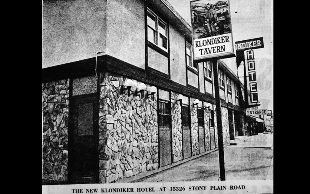 b&w photo of the Klondiker Tavern